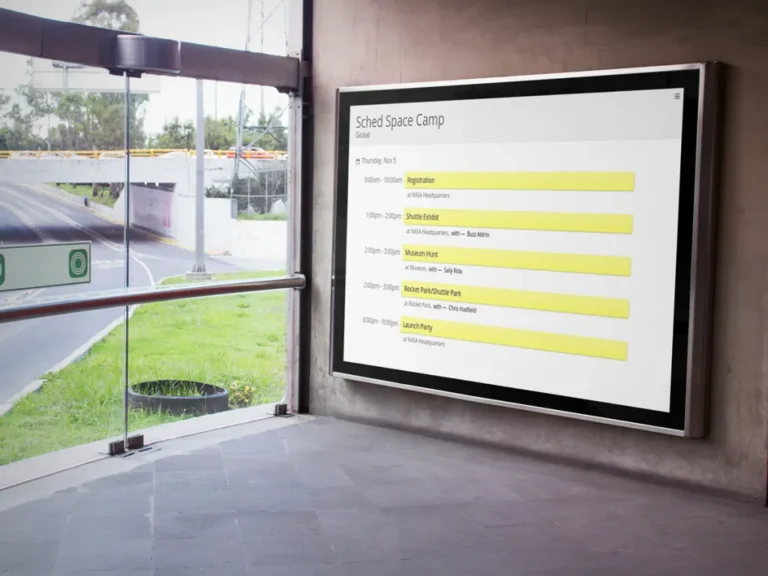Content Scheduling Signage