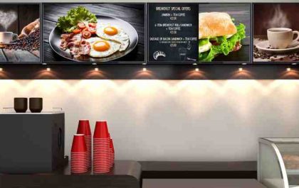 Digital Displays for Promoting Culinary Events