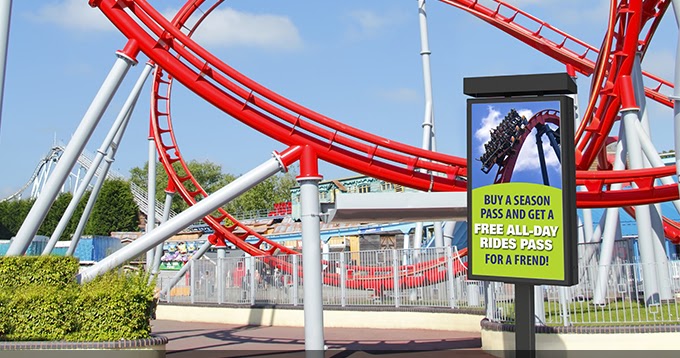 Digital Sign at Theme Park